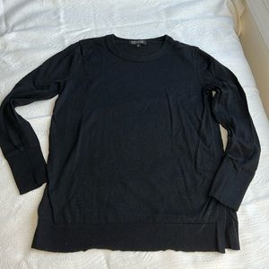 Black merino wool sweater